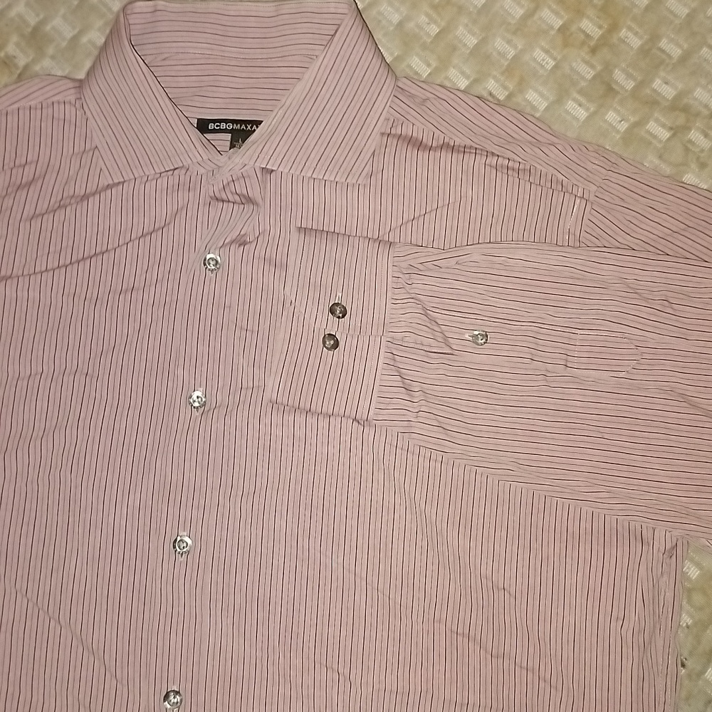 EUC Vintage L 16.5 34/35 BCBGMAXAZARIA Modern Fit Button Down